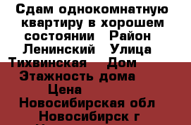 Сдам однокомнатную квартиру в хорошем состоянии › Район ­ Ленинский › Улица ­ Тихвинская  › Дом ­ 11/1 › Этажность дома ­ 10 › Цена ­ 12 000 - Новосибирская обл., Новосибирск г. Недвижимость » Квартиры аренда   . Новосибирская обл.,Новосибирск г.